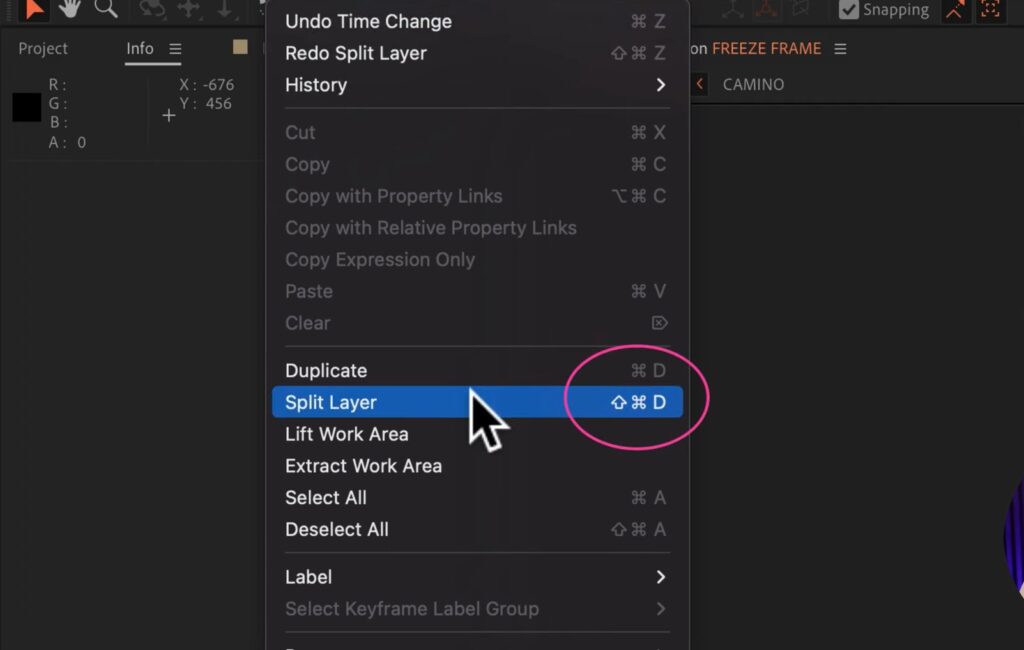 split layer in after effects