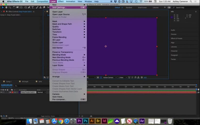 The Art of Solid Color Modification in After Effects