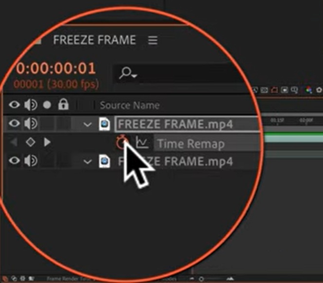 freeze frame in after effects